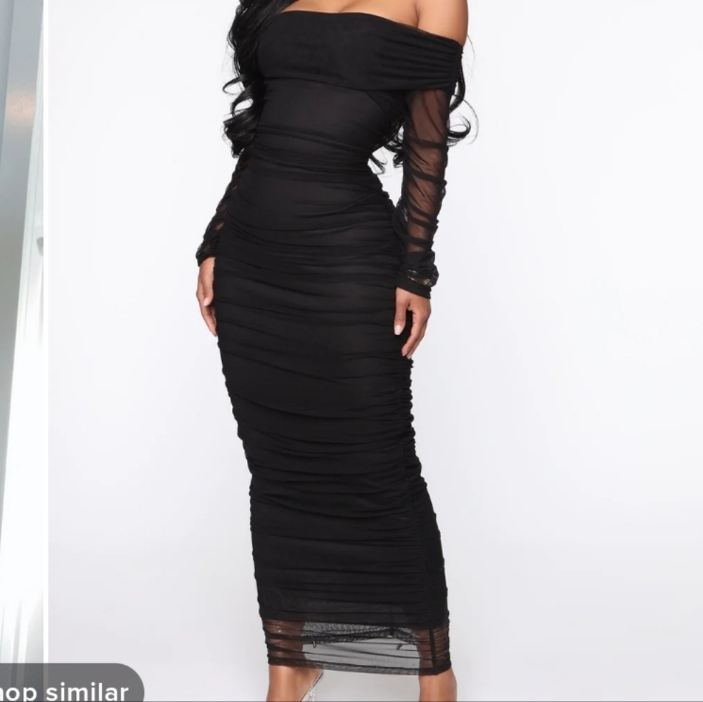 Fashion Nova XL Black Maxi Dress